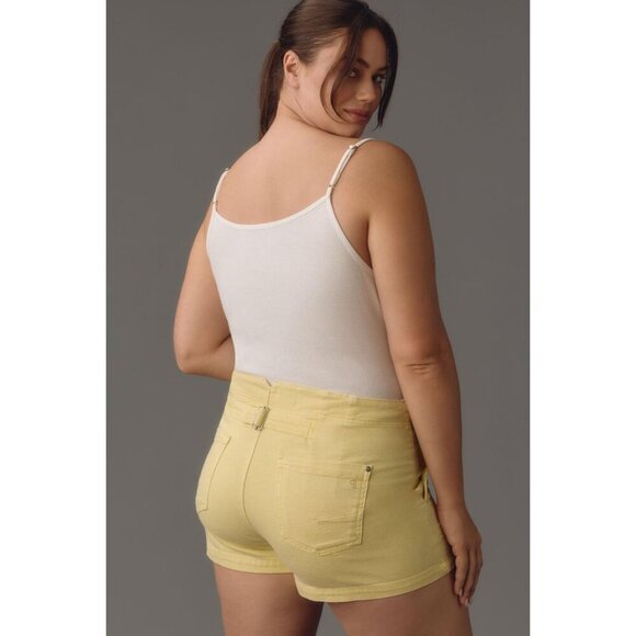 Anthropologie The Kit Regenerative Cotton Shorts by Pilcro Yellow 20W NWT - Picture 2 of 7